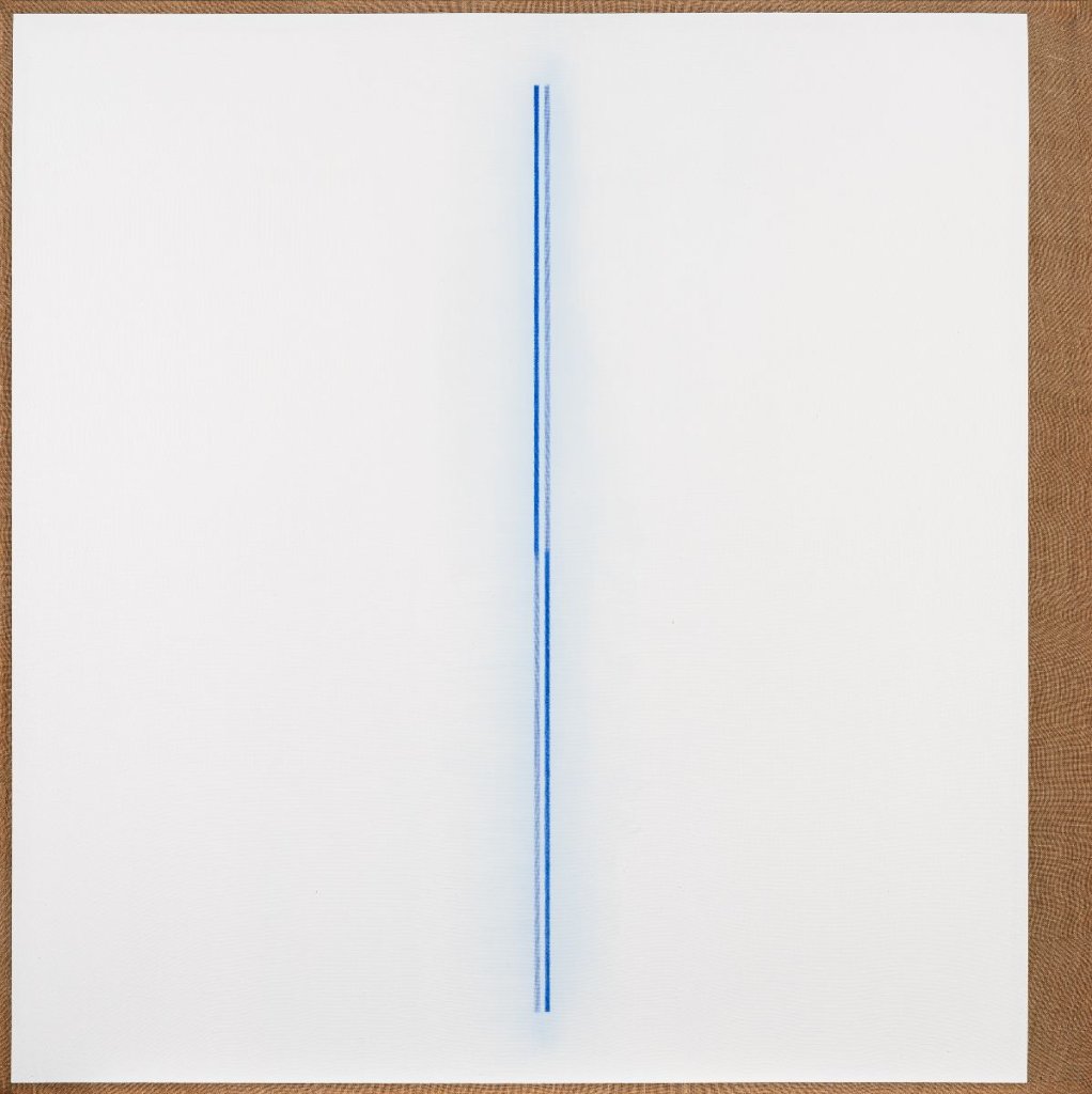 Blue-Serenade-Tony-Fruscella-Deux-lignes-bleues-16022024-Gesso-et-crayon-bleu-sur-toile-80x80cm.jpg